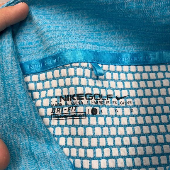 Nike Golf Dri-FIT Blue Heathered 1/4 Zip Pullover Top Women's Size L - Picture 4 of 8